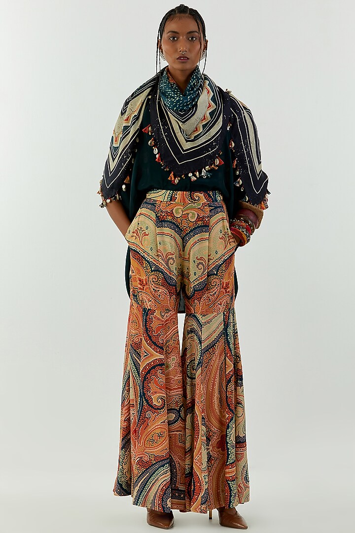 Multi-Colored Viscose Twill Printed Scarf by ASEEM KAPOOR at Pernia's Pop Up Shop