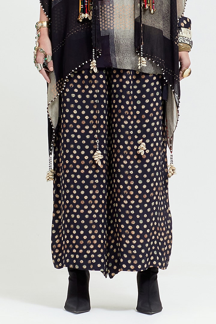 Black Natural Crepe Printed Co-Ord Set by ASEEM KAPOOR at Pernia's Pop Up Shop