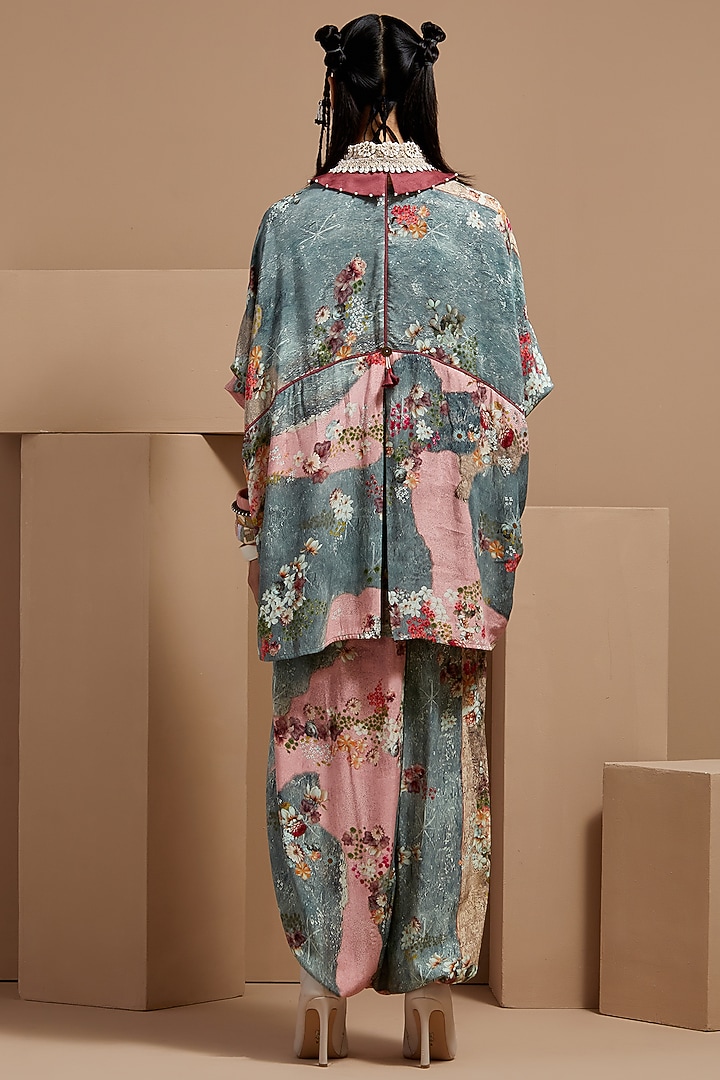 Multi-Colored Natural Crepe Printed Co-Ord Set by ASEEM KAPOOR at Pernia's Pop Up Shop