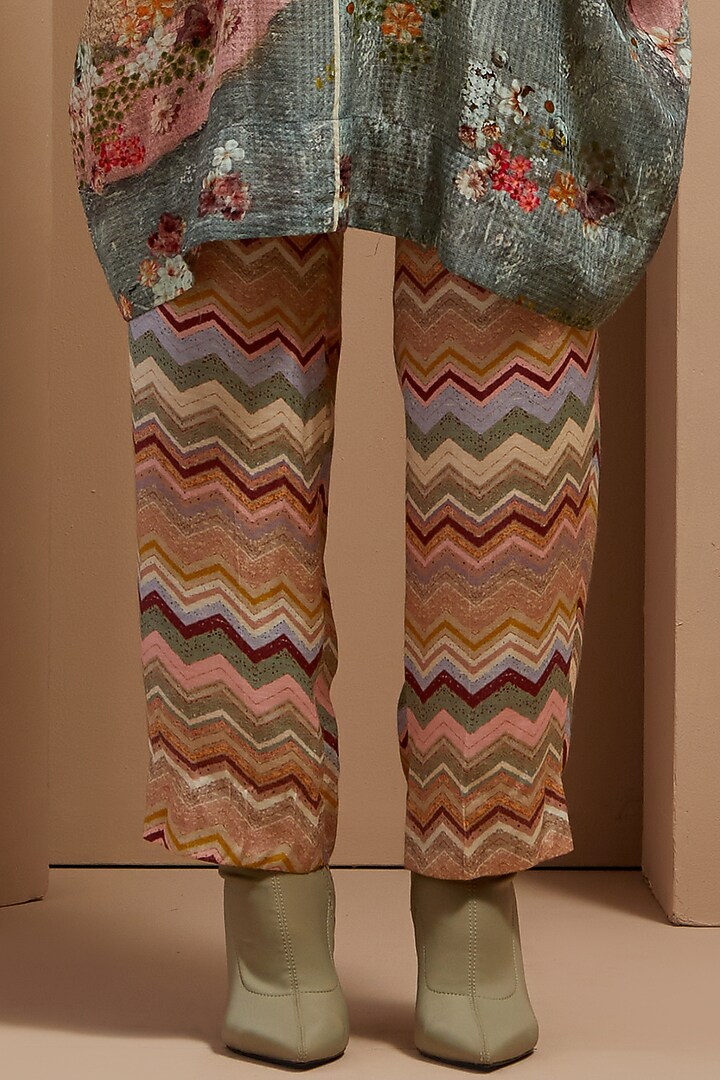 Multi-Colored Viscose Cotton Voile Printed Tunic Set by ASEEM KAPOOR at Pernia's Pop Up Shop