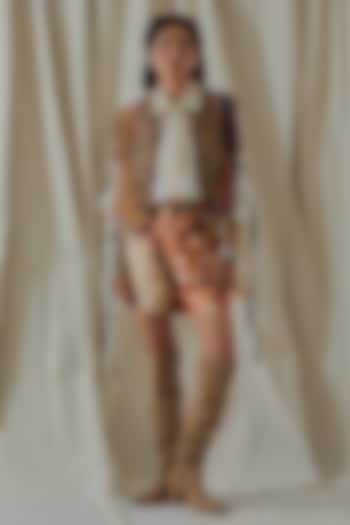 Multi-Colored Slub Satin Printed Co-Ord Set by ASEEM KAPOOR at Pernia's Pop Up Shop