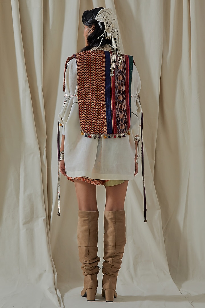Multi-Colored Slub Satin Printed Co-Ord Set by ASEEM KAPOOR at Pernia's Pop Up Shop