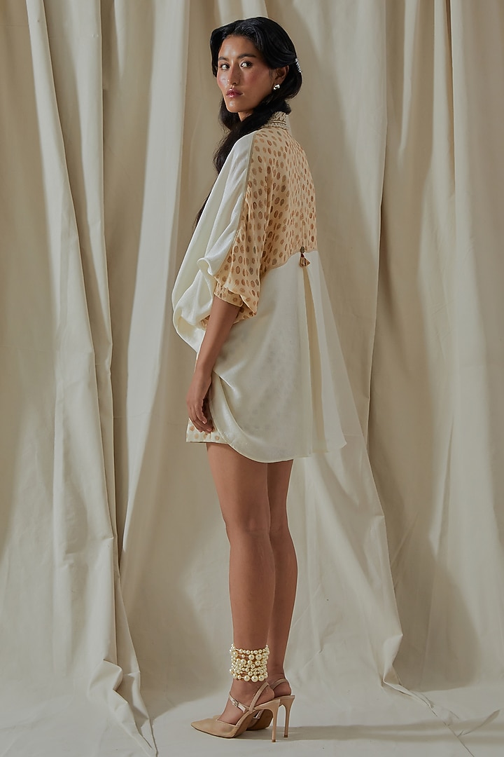 Mogra White Mushroom Twill Printed Co-Ord Set by ASEEM KAPOOR at Pernia's Pop Up Shop