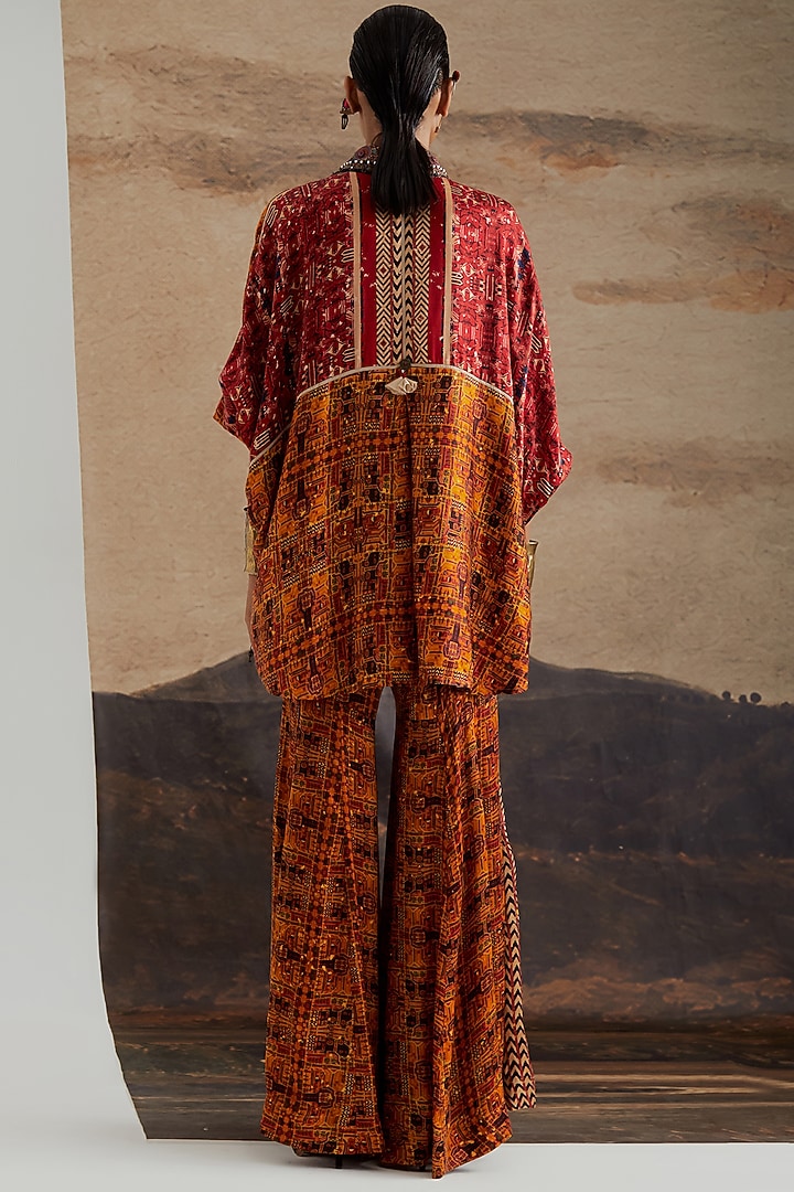 Topaz Yellow Modal Satin Printed Wedding Sharara Set by ASEEM KAPOOR at Pernia's Pop Up Shop