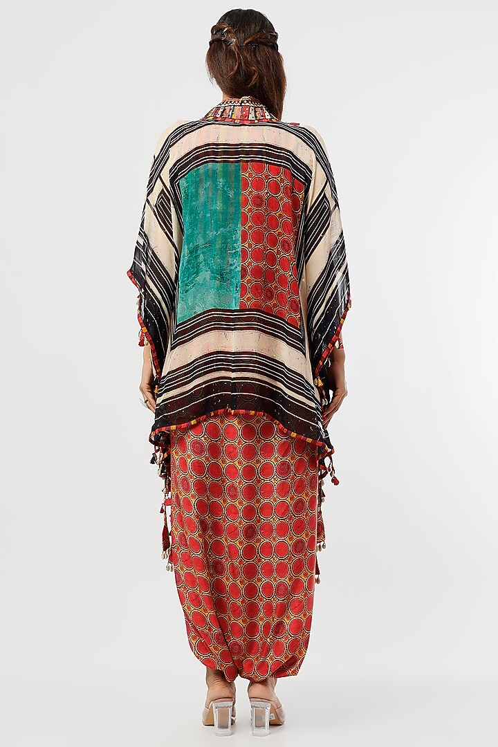 Multi-Colored Embroidered Dupatta Jacket by ASEEM KAPOOR at Pernia's Pop Up Shop
