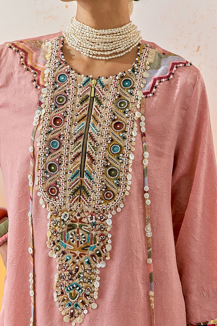 Multi-Colored Natural Crepe Printed Wedding Sharara Set by ASEEM KAPOOR at Pernia's Pop Up Shop