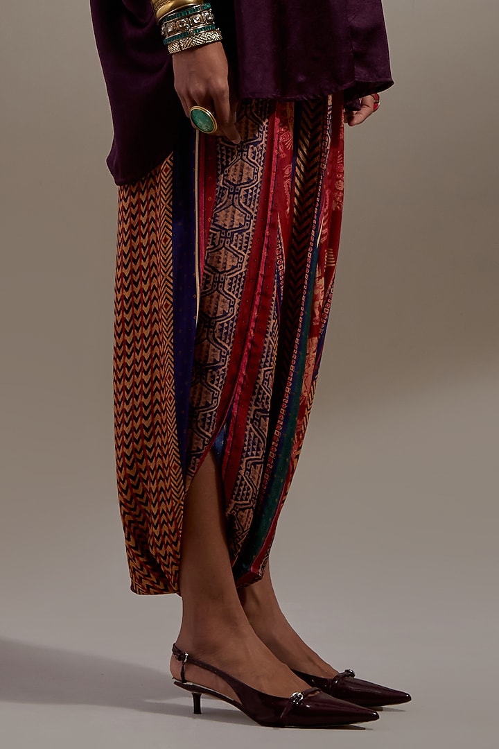 Jamuni-Colored Crushed Silk Co-Ord Set by ASEEM KAPOOR at Pernia's Pop Up Shop