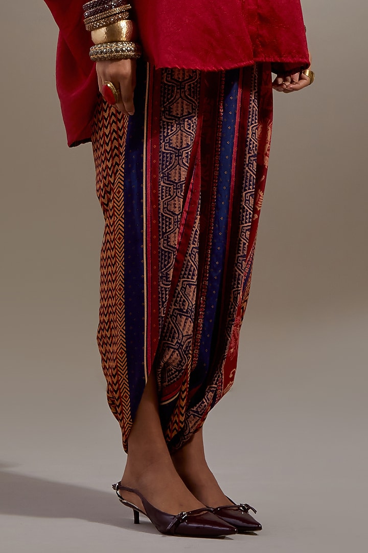 Sindoor-Colored Crushed Silk Co-Ord Set by ASEEM KAPOOR at Pernia's Pop Up Shop