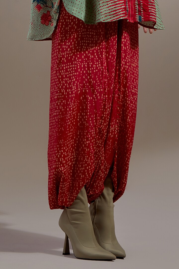 Ash Green Natural Crepe Printed Wedding Sharara Set by ASEEM KAPOOR at Pernia's Pop Up Shop
