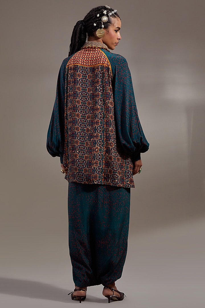 Green Natural Crepe Co-Ord Set by ASEEM KAPOOR at Pernia's Pop Up Shop