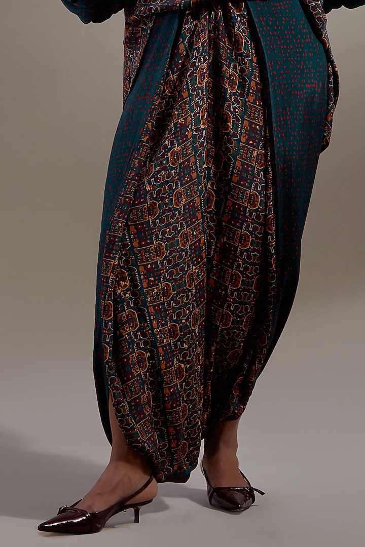 Green Natural Crepe Co-Ord Set by ASEEM KAPOOR at Pernia's Pop Up Shop