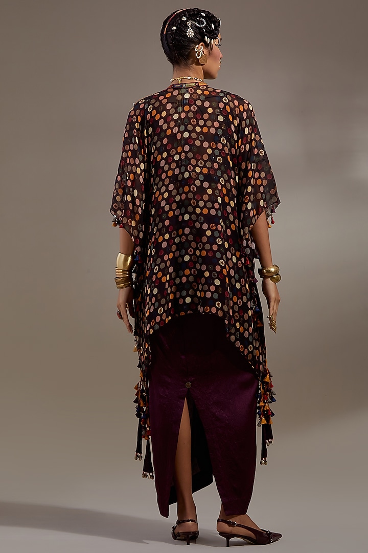 Jamuni Colored Sheer Silk Embroidered Jacket Set by ASEEM KAPOOR at Pernia's Pop Up Shop