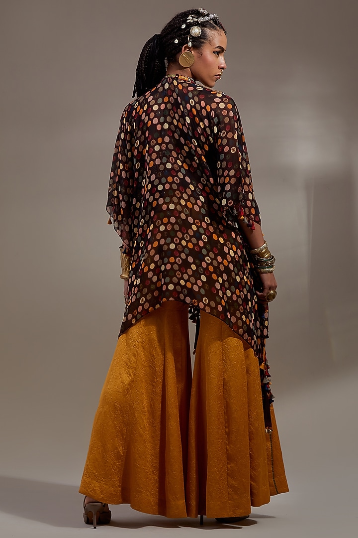 Jamuni Colored Sheer Silk Embroidered Jacket Set by ASEEM KAPOOR at Pernia's Pop Up Shop