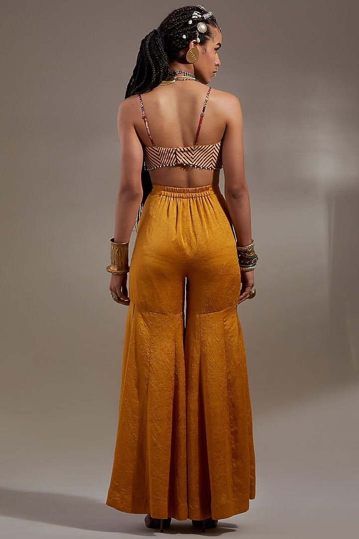 Jamuni Colored Sheer Silk Embroidered Jacket Set by ASEEM KAPOOR at Pernia's Pop Up Shop