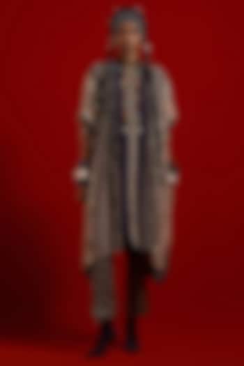 Surmai Colored & Mogra White Italian Crepe Printed Tunic Set by ASEEM KAPOOR at Pernia's Pop Up Shop