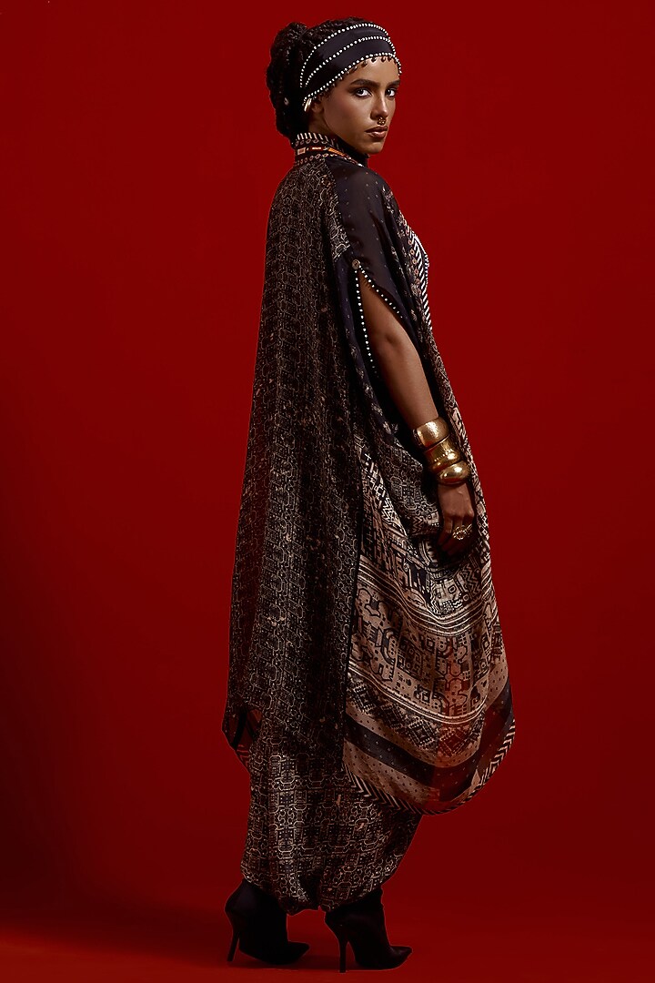 Multi-Colored Viscose Organza Printed Jacket Set by ASEEM KAPOOR at Pernia's Pop Up Shop