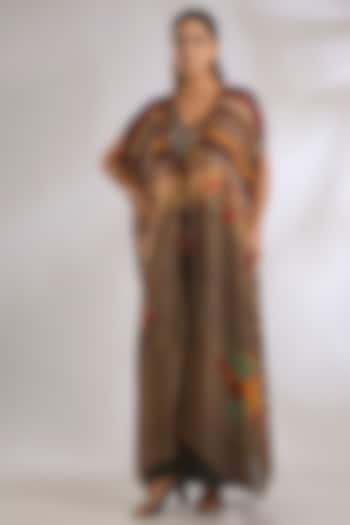 Multi-Colored Sheer Silk Jacket Set by ASEEM KAPOOR at Pernia's Pop Up Shop