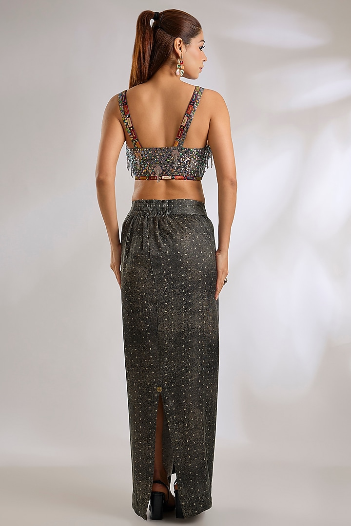 Multi-Colored Sheer Silk Jacket Set by ASEEM KAPOOR at Pernia's Pop Up Shop