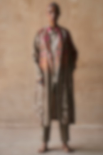Bhura Colored Printed Trench Coat by ASEEM KAPOOR