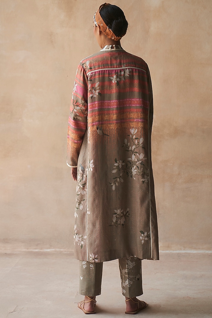 Bhura Colored Printed Trench Coat by ASEEM KAPOOR at Pernia's Pop Up Shop