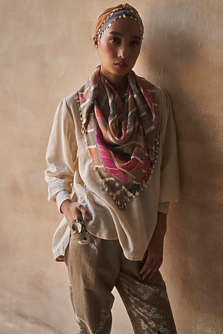 Multi Colored Stripes Scarf by ASEEM KAPOOR