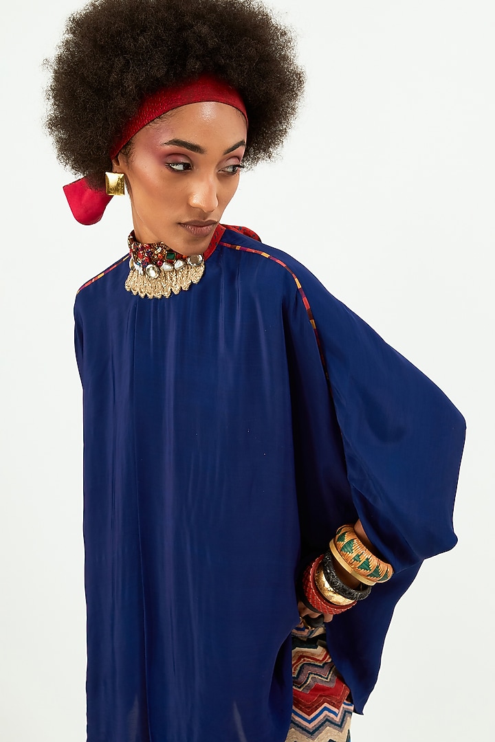 Multi-Colored Crepe Chevron Printed Wedding Sharara Set by Aseem kapoor at Pernia's Pop Up Shop