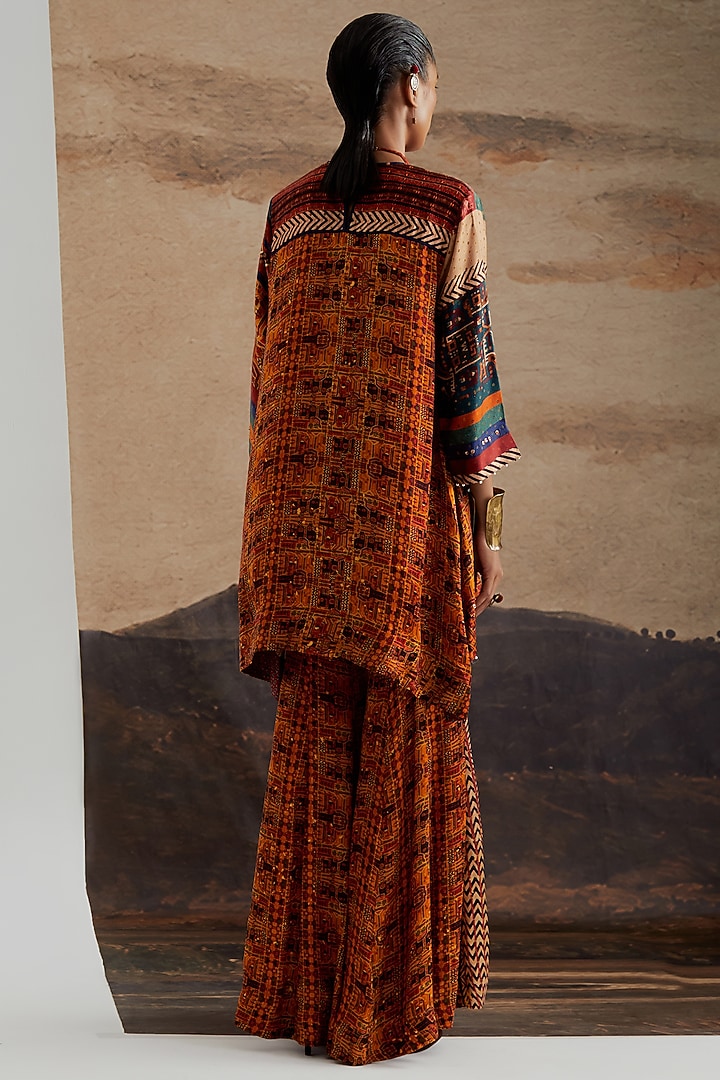 Topaz Yellow Modal Satin Printed Wedding Sharara Set by ASEEM KAPOOR at Pernia's Pop Up Shop