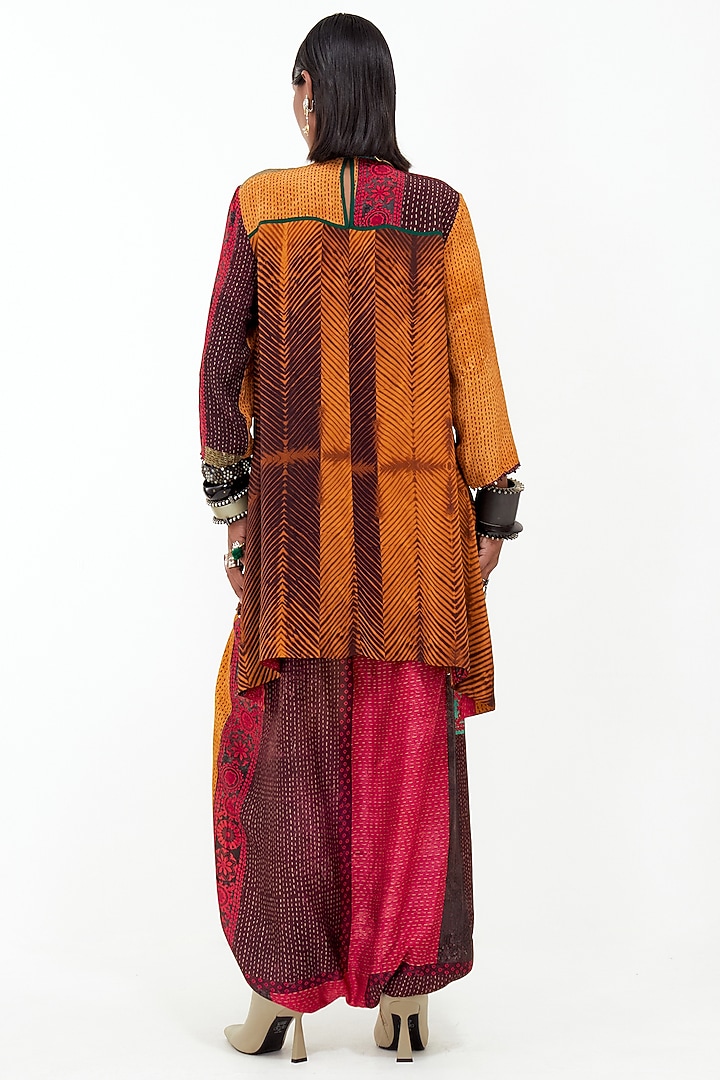 Yellow Italian Crepe & Cotton Silk Bead Embroidered Kurta Set by ASEEM KAPOOR at Pernia's Pop Up Shop