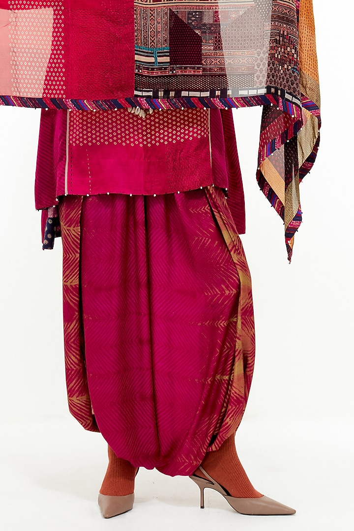 Pink Mushroom Twill & Cotton Silk Aari Embroidered Kurta Set by ASEEM KAPOOR at Pernia's Pop Up Shop