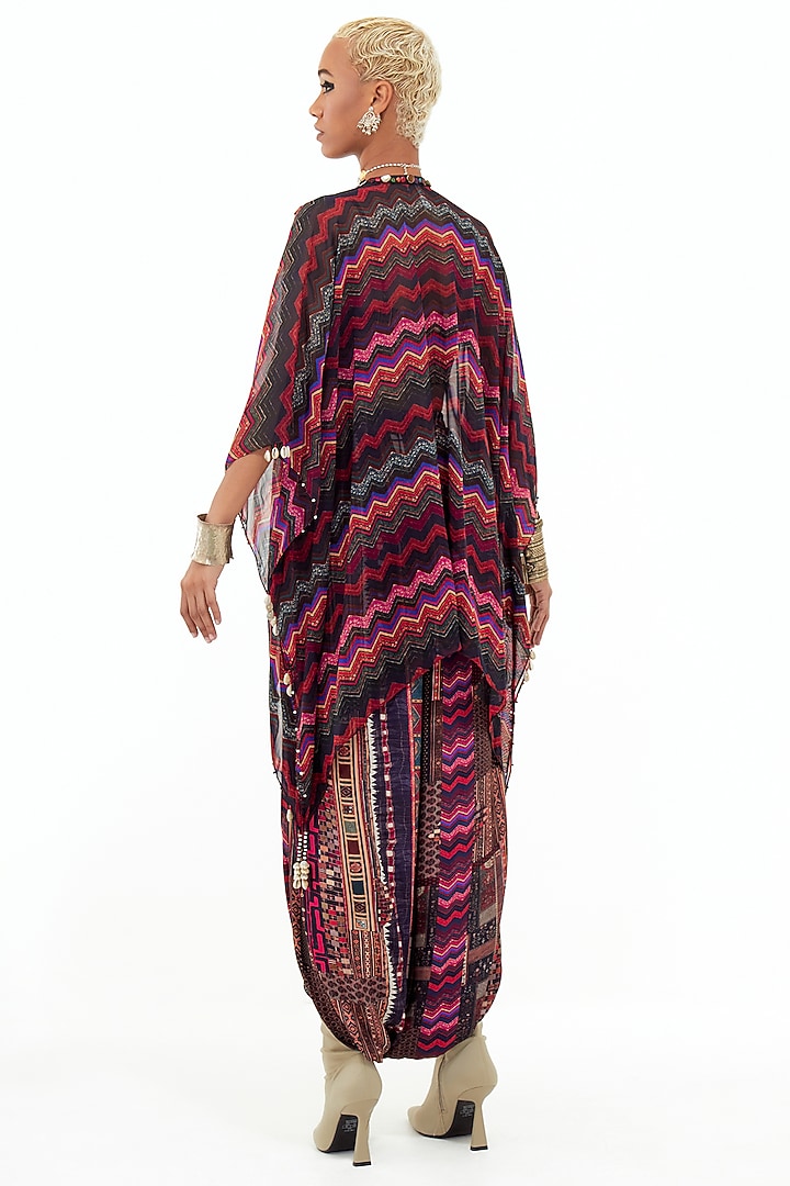 Multi-Colored Cotton Silk & Italian Crepe Jacket Set by ASEEM KAPOOR at Pernia's Pop Up Shop