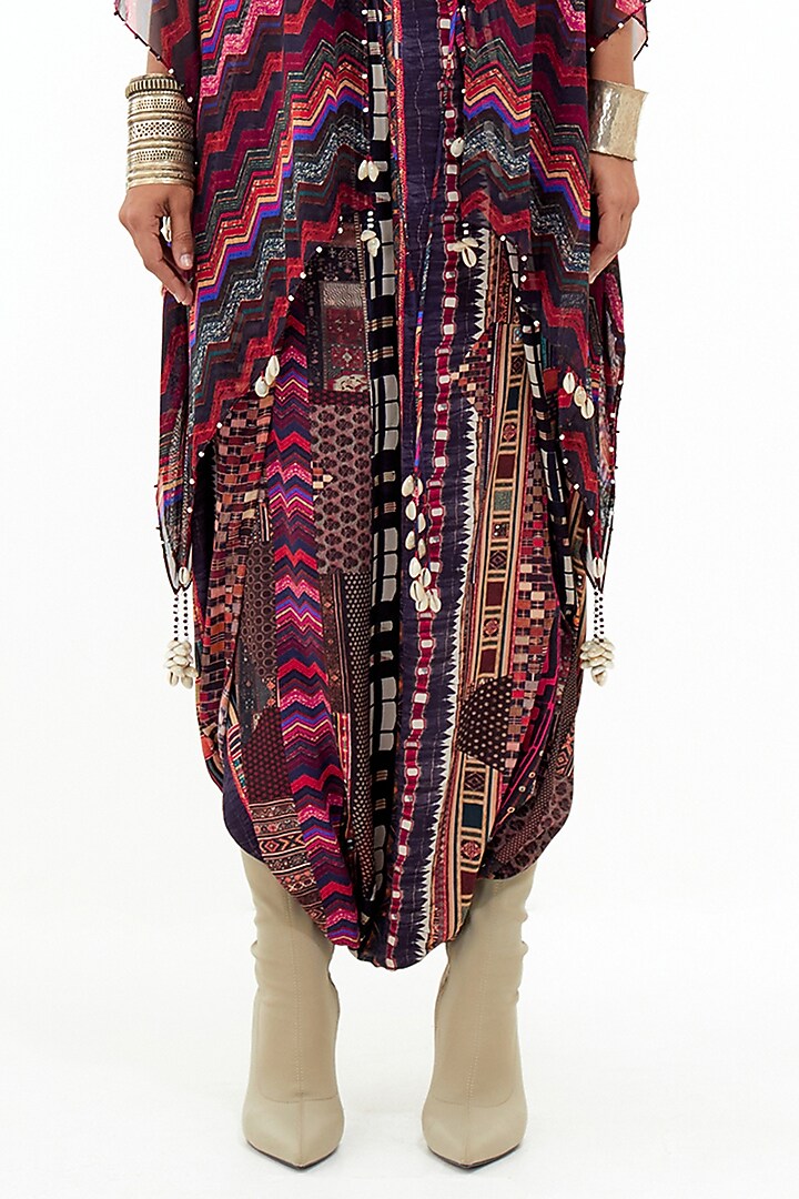Multi-Colored Cotton Silk & Italian Crepe Jacket Set by ASEEM KAPOOR at Pernia's Pop Up Shop