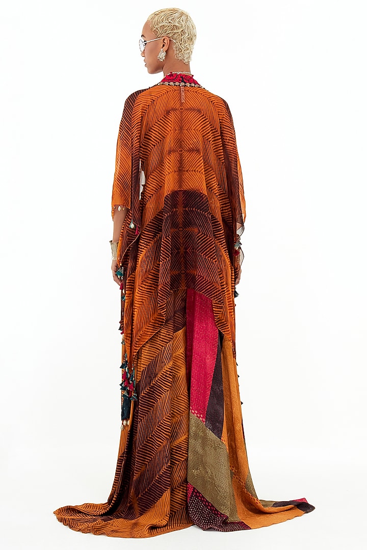 Multi-Colored Cotton Silk & Italian Crepe Jacket Set by ASEEM KAPOOR at Pernia's Pop Up Shop