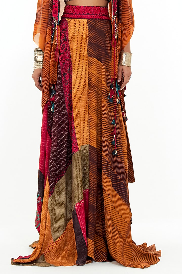 Multi-Colored Cotton Silk & Italian Crepe Jacket Set by ASEEM KAPOOR at Pernia's Pop Up Shop
