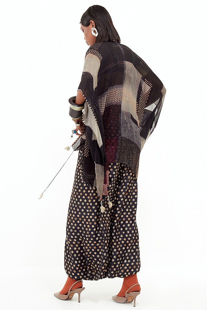 Multi-Colored Cotton Silk & Italian Crepe Dori Embroidered Jacket Set by ASEEM KAPOOR at Pernia's Pop Up Shop