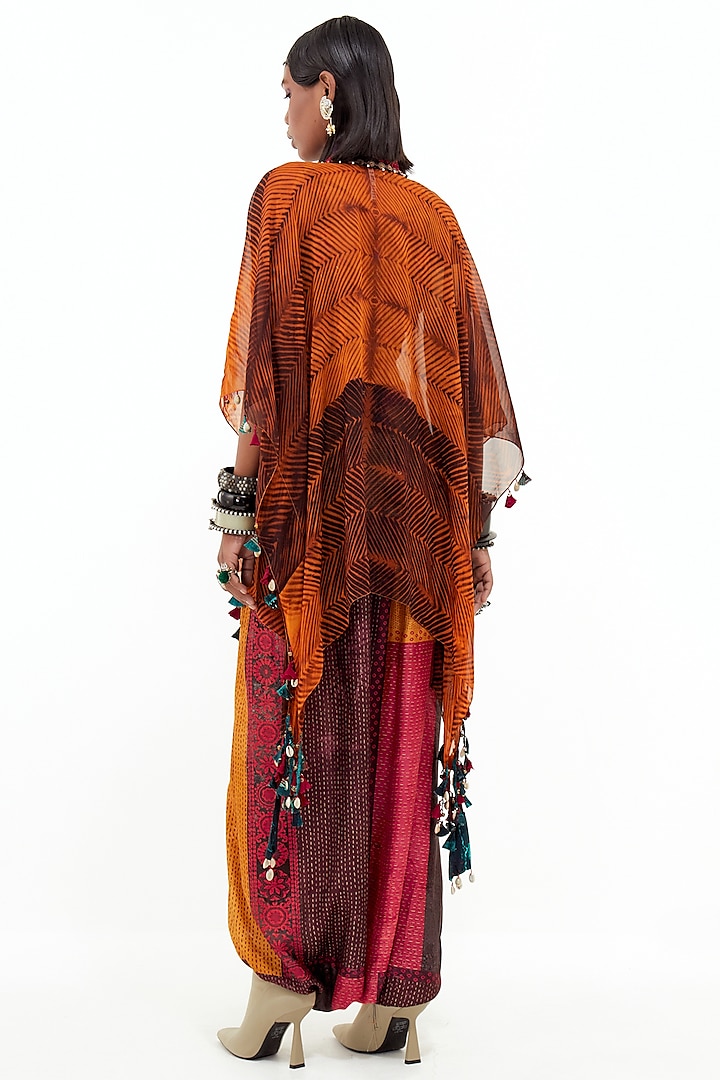 Multi-Colored Cotton Silk & Italian Crepe Aari Embroidered Jacket Set by ASEEM KAPOOR at Pernia's Pop Up Shop