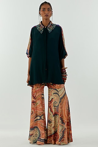 Multi-Coloured Printed Sharara Set by Aseem kapoor