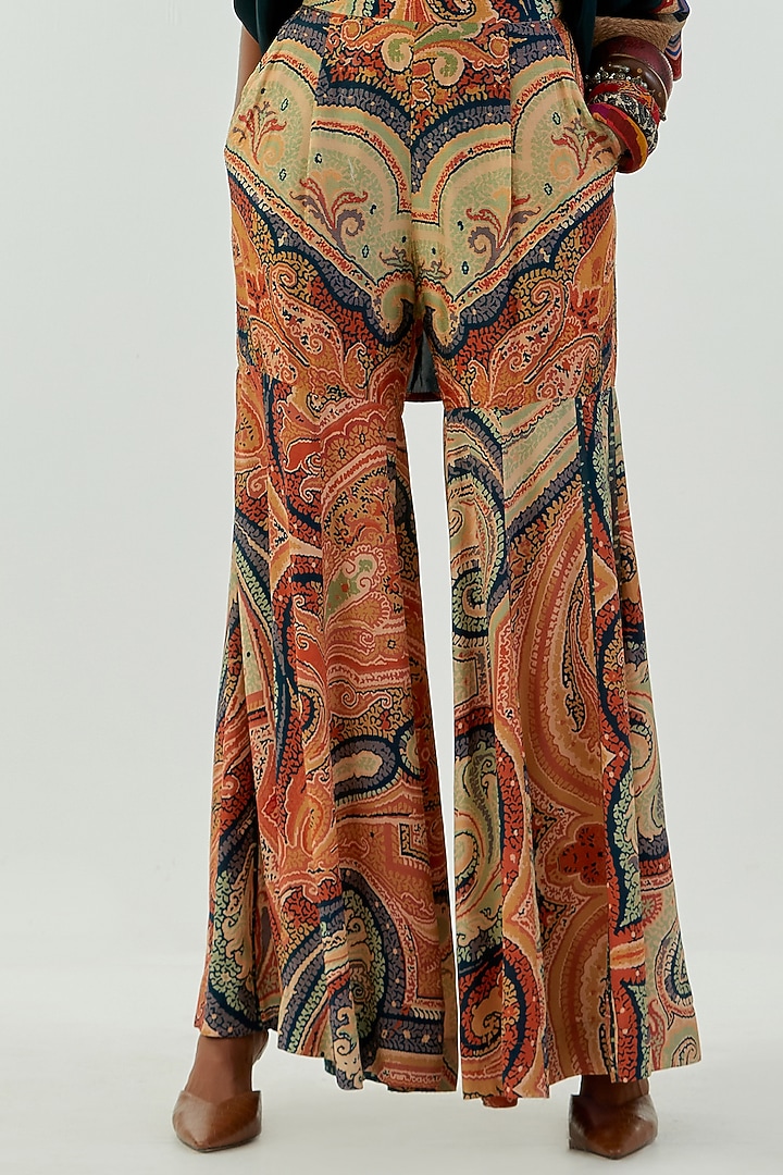 Multi-Coloured Printed Party Wear Sharara Set by Aseem kapoor at Pernia's Pop Up Shop