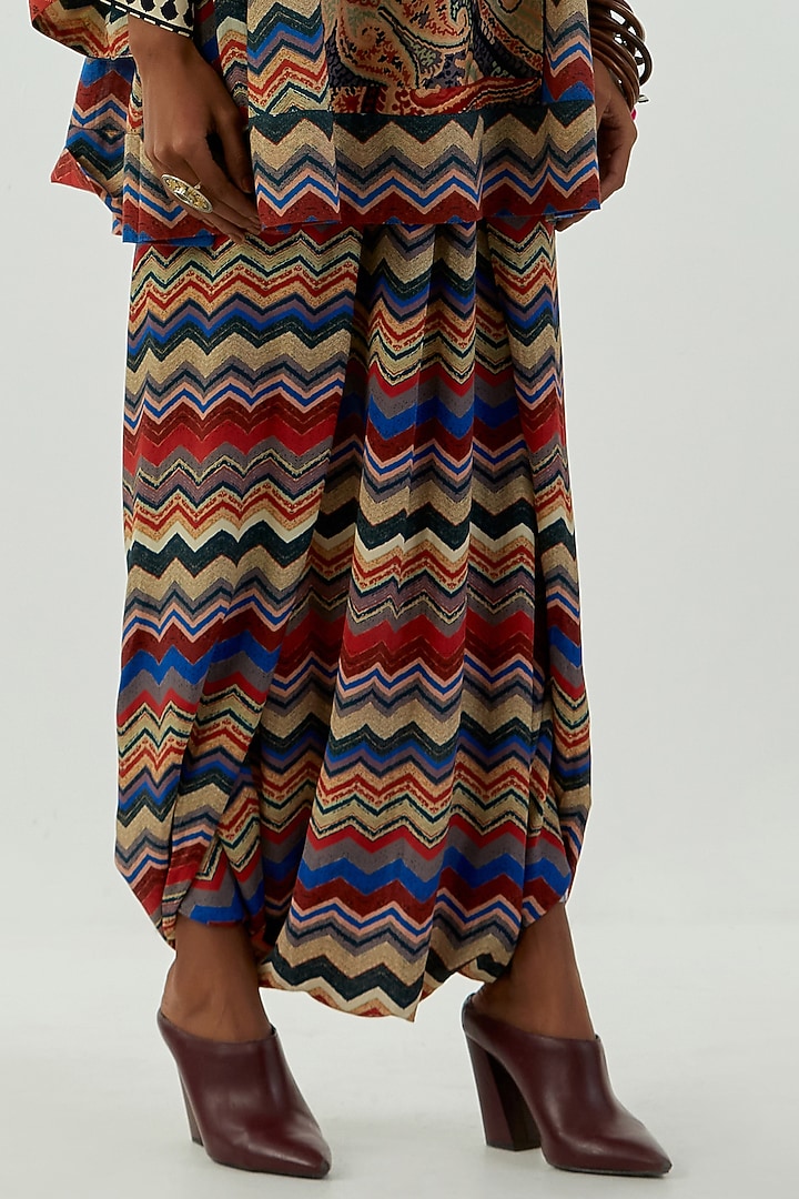 Multi-Coloured Mul Mul Printed Tunic Set by Aseem kapoor at Pernia's Pop Up Shop