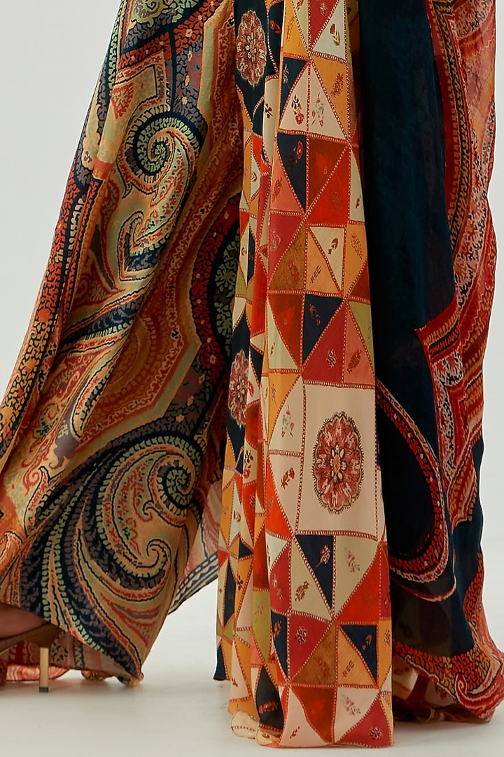 Multi-Colored Crepe Printed Skirt Set by ASEEM KAPOOR at Pernia's Pop Up Shop