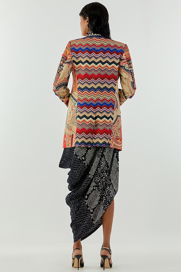 Multi-Colored Embroidered & Printed Jacket by ASEEM KAPOOR at Pernia's Pop Up Shop