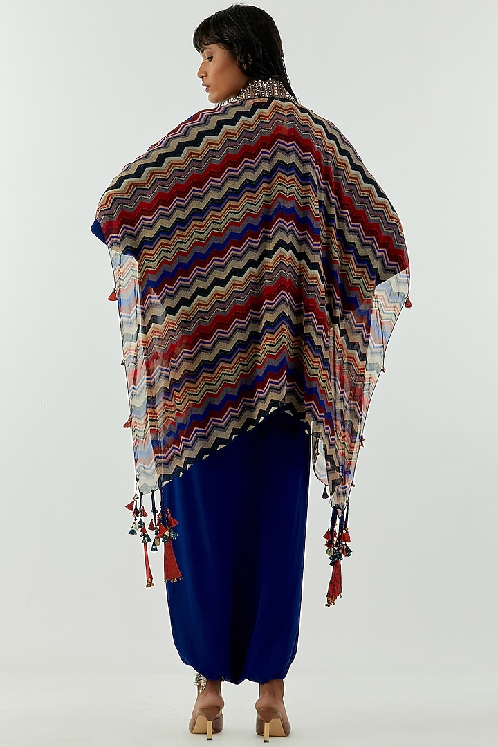 Multi-Colored Embroidered & Printed Dupatta Jacket by ASEEM KAPOOR at Pernia's Pop Up Shop