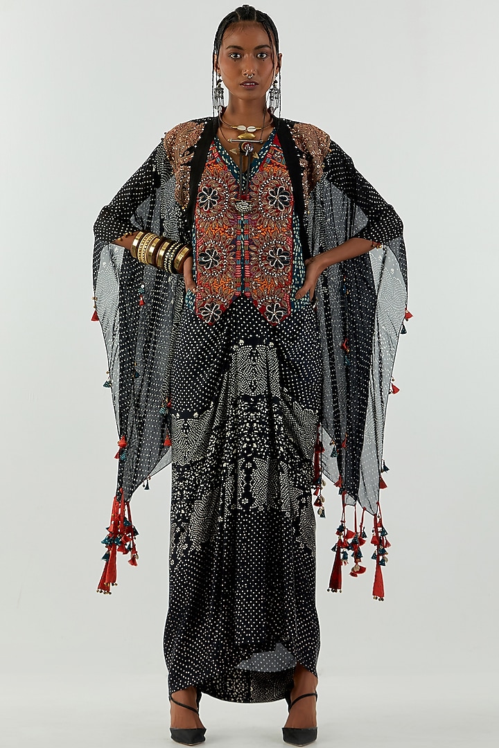Surma Silk Embroidered & Printed Jacket Set by ASEEM KAPOOR