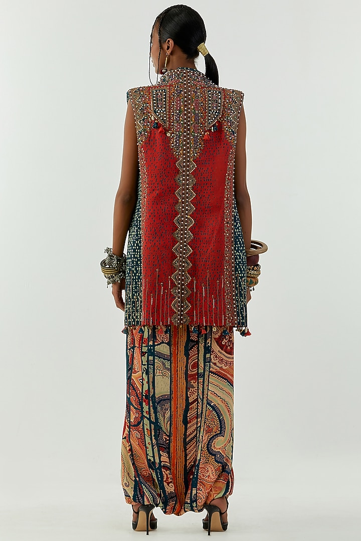 Sindoor Embroidered & Printed Jacket by ASEEM KAPOOR at Pernia's Pop Up Shop