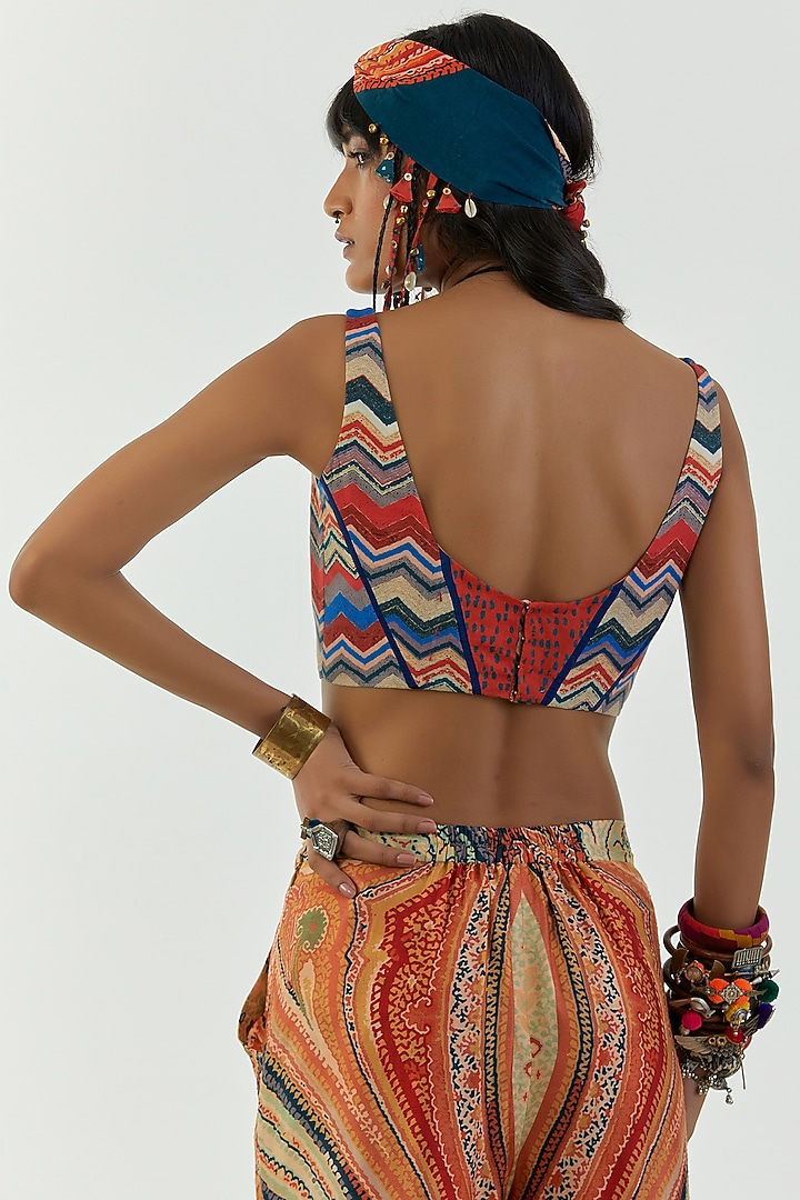 Multi-Colored Embroidered Blouse by ASEEM KAPOOR at Pernia's Pop Up Shop