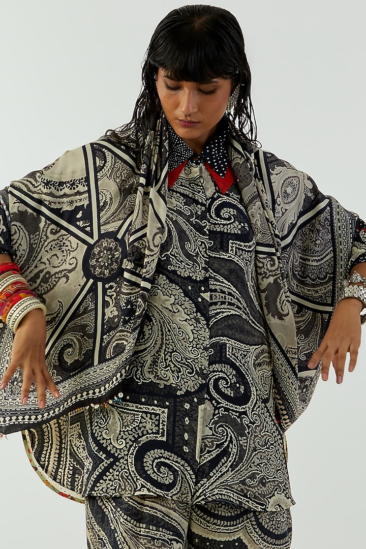 Surma & Mogra Printed Scarf by ASEEM KAPOOR at Pernia's Pop Up Shop
