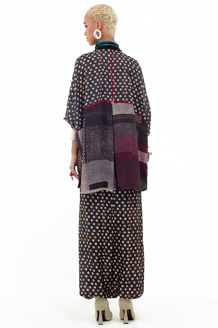 Black Italian Crepe Printed Co-Ord Set by ASEEM KAPOOR at Pernia's Pop Up Shop