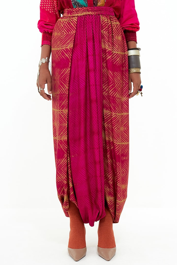 Pink Italian Crepe & Cotton Silk Printed Co-Ord Set by ASEEM KAPOOR at Pernia's Pop Up Shop