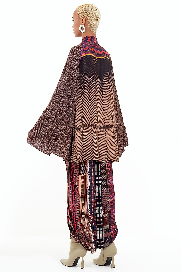 Multi-Colored Italian Crepe & Cotton Silk Printed Co-Ord Set by ASEEM KAPOOR at Pernia's Pop Up Shop