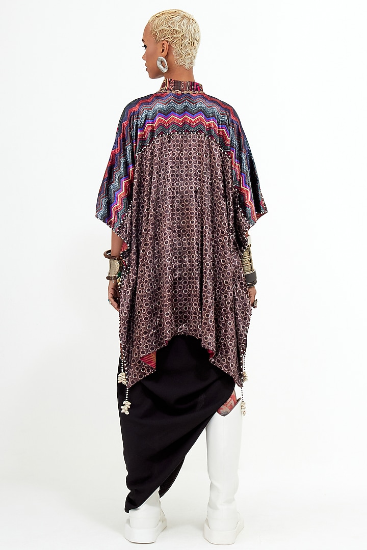 Multi-Colored Velvet Embroidered Jacket Set by ASEEM KAPOOR at Pernia's Pop Up Shop
