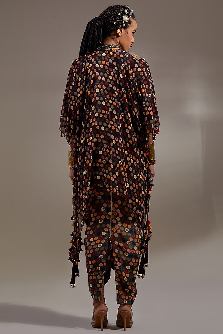 Jamuni Colored Natural Crepe Printed & Embroidered Jacket Party Wear Dress by ASEEM KAPOOR at Pernia's Pop Up Shop
